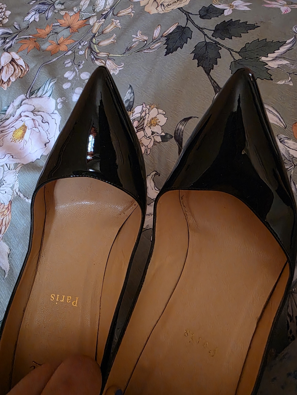 Black Patent Pointed-Toe High Heel Pumps - Women - Picture 11 of 15